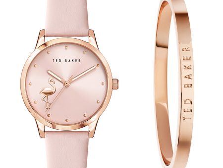 Ted Baker TWG02500 Fitzrovia Flamingo Womens Watch Boxset with Bangle Online Hot Sale