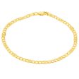 9ct Yellow Gold Silverfilled 1:3 Curb +Anch 80 Gauge 19cm Bracelet Online Sale