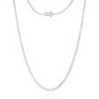 14ct White Gold 5 Carat Diamond Necklace with 139 Brilliant Diamonds 43cm For Sale