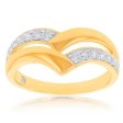 Flawless 1 4 Carat Diamond Chevron Dress Ring in 9ct Yellow Gold Online Sale