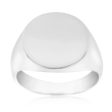 Sterling Silver Plain Round Gents Ring Online now