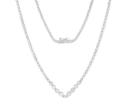 10ct White Gold 3 Carat Diamond On 45cm Chain Online