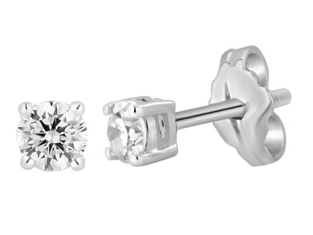 9ct White Gold  0.05 Carat Diamond Stud Earrings Hot on Sale