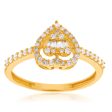 14ct Yellow Gold 1 3 Carat Diamond Heart Ring Sale