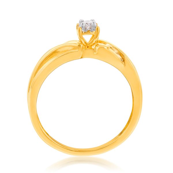 14ct Gold Plated Sterling Silver1 10 Carat Diamond Ring Cheap