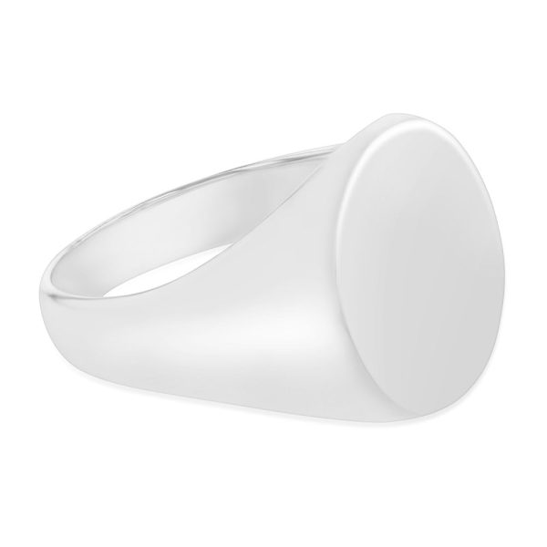 Sterling Silver Plain Round Gents Ring Online now