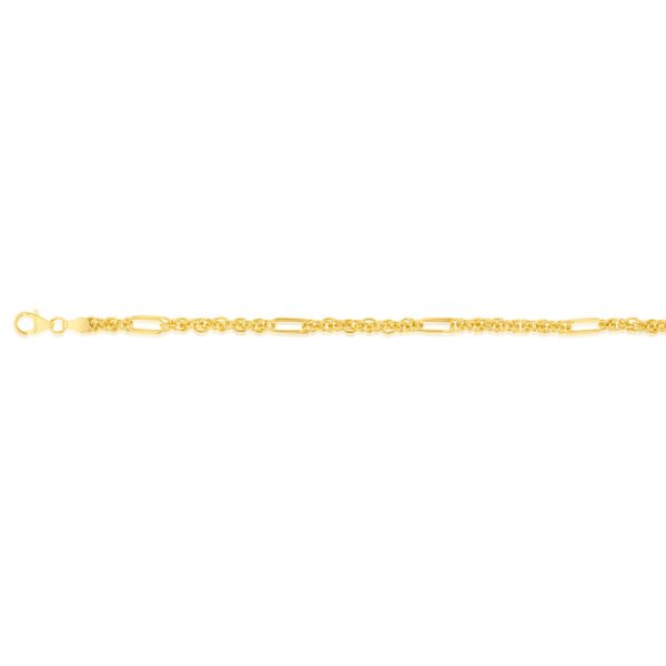 9ct Yellow Gold Silverfilled Fancy 27cm Anklet For Sale