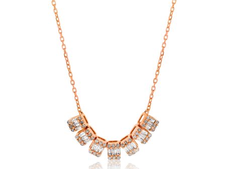 14ct Rose Gold 1 2 Carat Diamond Adjustable 38 to 43cm Chain Online Hot Sale