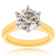 18ct Yellow Gold 3.10 Carat Diamond Solitaire For Discount