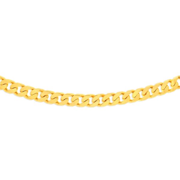 9ct Yellow Solid Gold 350 Gauge 55cm Curb Chain Discount