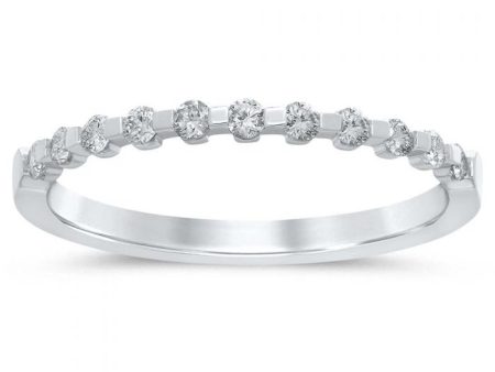 18ct White Gold 1 4 Carat Diamond Eternity Ring with 11 Brilliant Diamonds Fashion