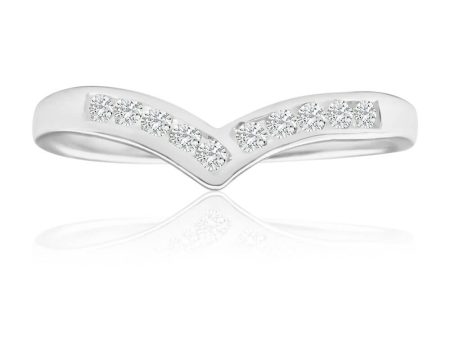 Sterling Silver Zirconia Wishbone Ring Online Hot Sale