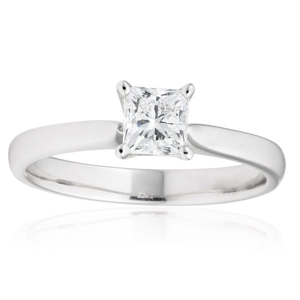 18ct White Gold  Leona  Solitaire Ring With 0.7 Carat Certified Diamond Online Sale