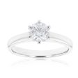 18ct 1.00 Carat Diamond 6 Claw Solitaire Ring Online Hot Sale