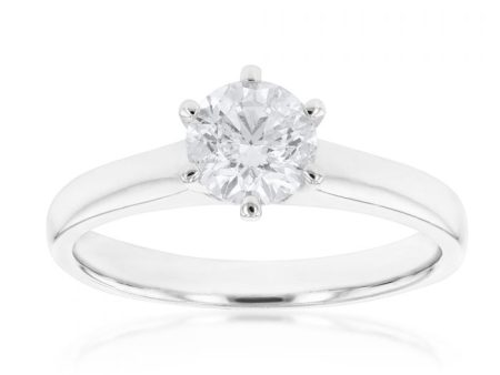 18ct 1.00 Carat Diamond 6 Claw Solitaire Ring Online Hot Sale