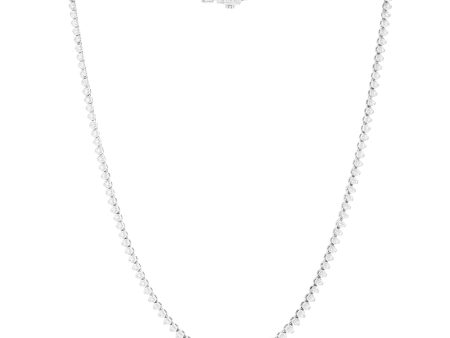 14ct White Gold 3 Carats Diamond Necklace with 157 Brilliant Diamonds 43cm length Supply