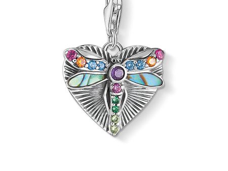 Sterling Silver Thomas Sabo Charm Club Dragonfly Heart Fashion