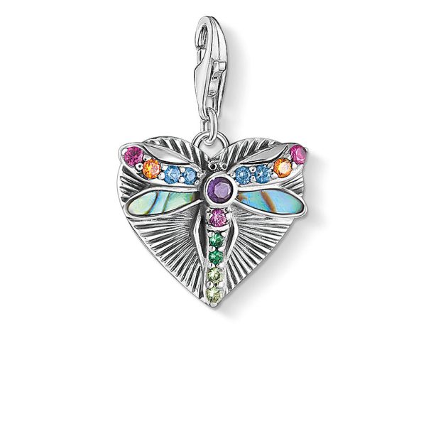 Sterling Silver Thomas Sabo Charm Club Dragonfly Heart Fashion