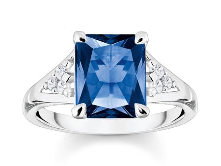 Thomas Sabo Blue Cubic Zirconia Sterling Silver Ring Sale