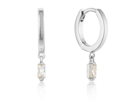 Ania Haie Sterling Silver Glow Getter Huggie Hoops Earrings Hot on Sale