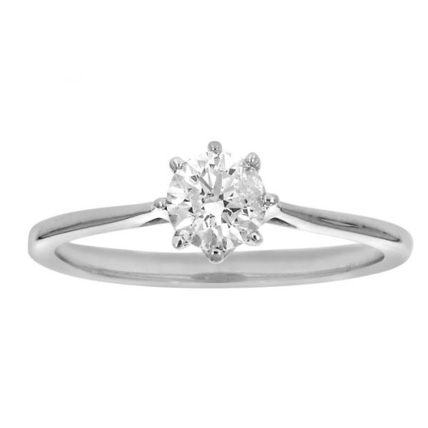 9ct White Gold  1 Carat Diamond Solitaire Ring on Sale