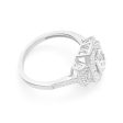 Sterling Silver Prestigious Diamond Ring For Sale