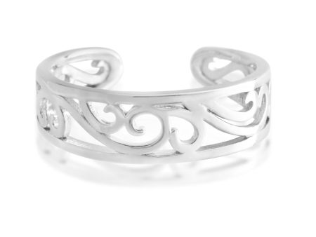 Sterling Silver Toe Ring Filigree Hot on Sale