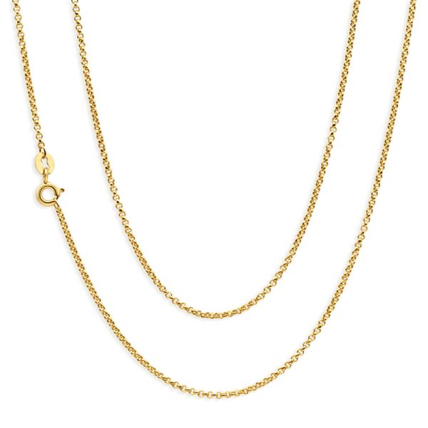 9ct Charming Yellow Gold Silver Filled Belcher Chain Online