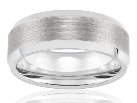 Tungsten Grey Centre Gents Ring on Sale