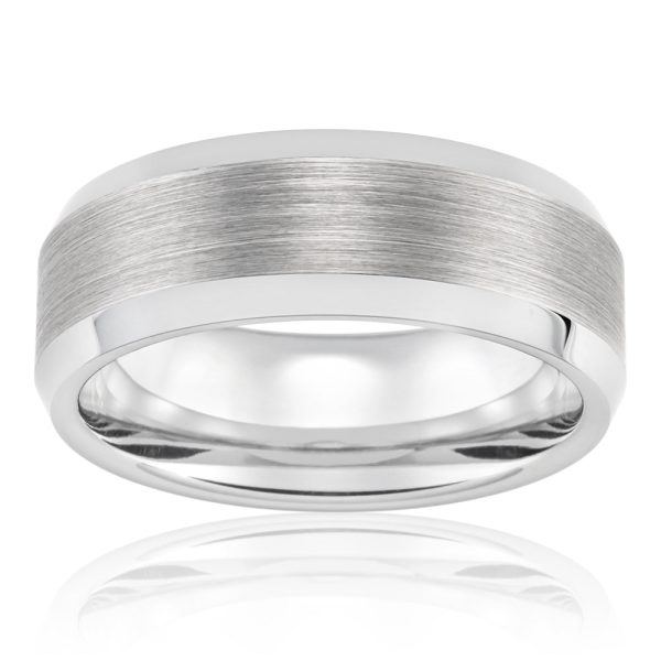 Tungsten Grey Centre Gents Ring on Sale