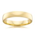 9ct Yellow Gold 4mm Crescent Ring. Size W For Discount