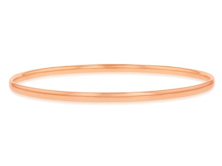 9ct Rose Gold Silverfilled Light Weight 3mm X 65mm Bangle Discount