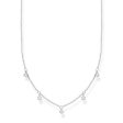 Sterling Silver Thomas Sabo Charm Club Zirconia Necklace 40-45cm Cheap