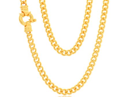 9ct Yellow Solid Gold 150 Gauge Boltring Curb Chain For Cheap