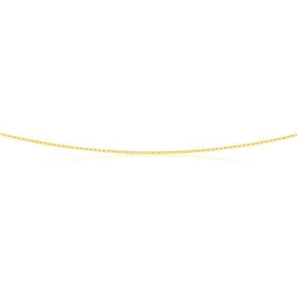 9ct Yellow Solid Gold 1.6mm Belcher Chain 50cm Cheap