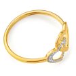 9ct Superb Yellow Gold 2 Diamonds Ring Hot on Sale