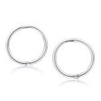 Sterling Silver Plain Sleeper 8mm Earrings For Sale