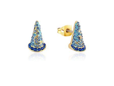 Disney Fantasia Gold Plated Sorcerer s Hat 10mm Stud Earring Online Hot Sale