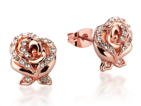 DISNEY Beauty and the Beast Enchanted Rose Stud Earrings Online now