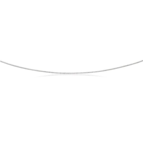 Sterling Silver Rhodium Plated 50cm 40 Gauge Wheat Chain Online now