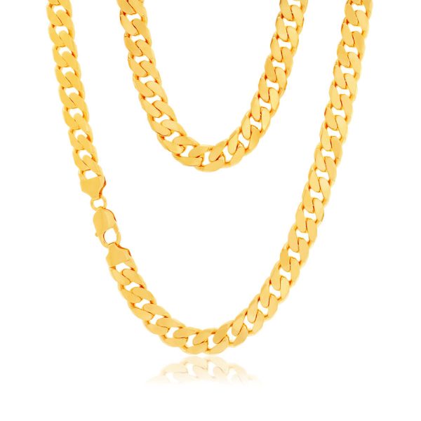 9ct Yellow Solid Gold 350 Gauge 60cm Curb Chain Hot on Sale