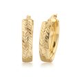 9ct Silverfilled Yellow Gold Patterned Hoop Earring For Cheap