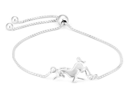 Sterling Silver Unicorn 22cm Slider Bracelet Cheap