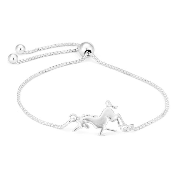 Sterling Silver Unicorn 22cm Slider Bracelet Cheap