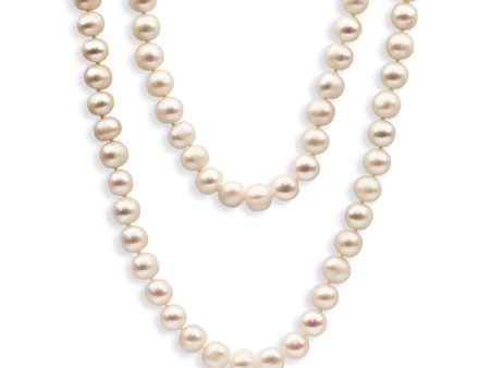 180cm White Freshwater Pearl Strand Online now