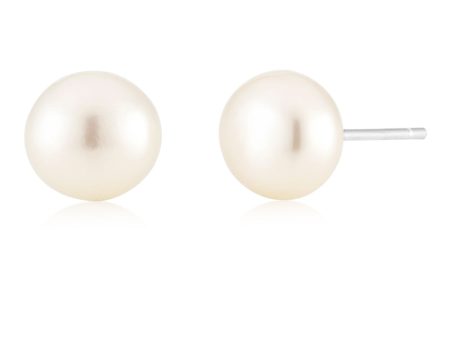 White 7.5-8mm Freshwater Pearl Stud Earrings Online