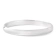 Sterling Silver Solid Plain 8mm Golf 65mm Bangle on Sale