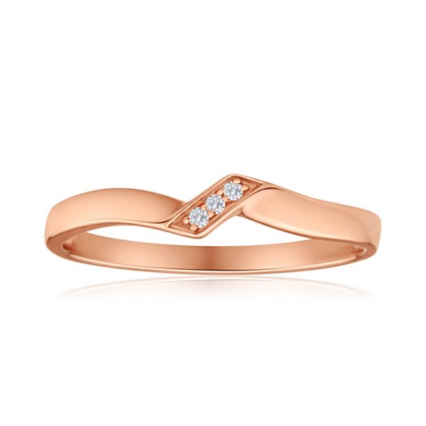 9ct Rose Gold Diamond Ring Online now