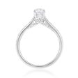 14ct White Gold 1.40 Carat Ring with Cushion Cut Centre Diamond Supply