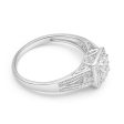 Sterling Silver Striking Diamond Ring Cheap